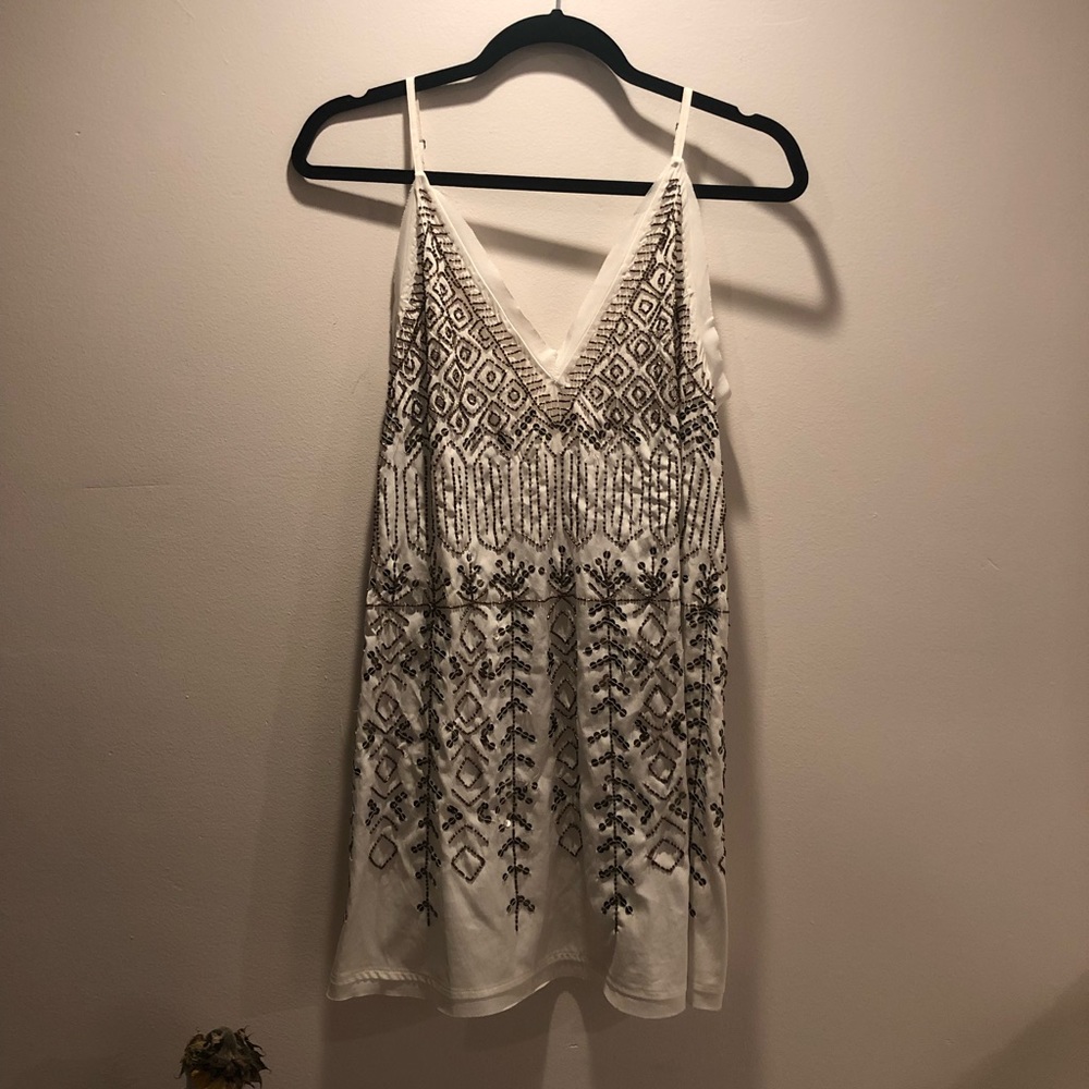Free People White Embellished Dress